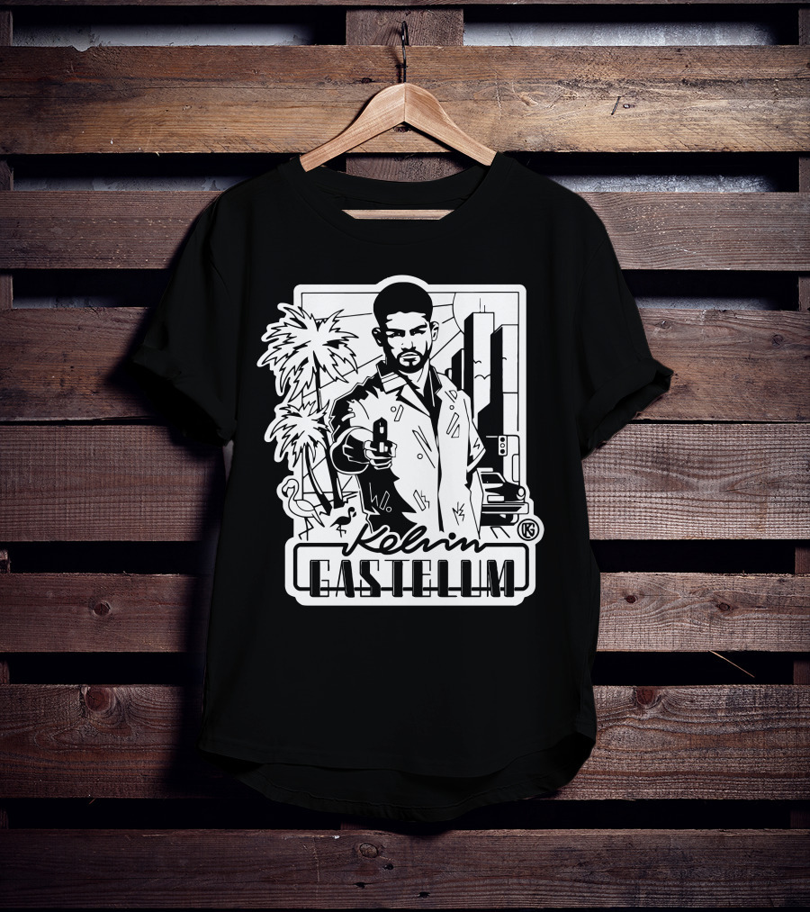 Kelvin Gastelum Palm Trees Cityscape T-Shirt