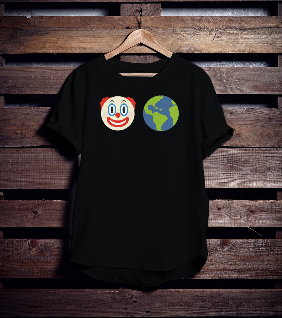 Clown World Honk Honk Emoji Face Earth T-Shirt