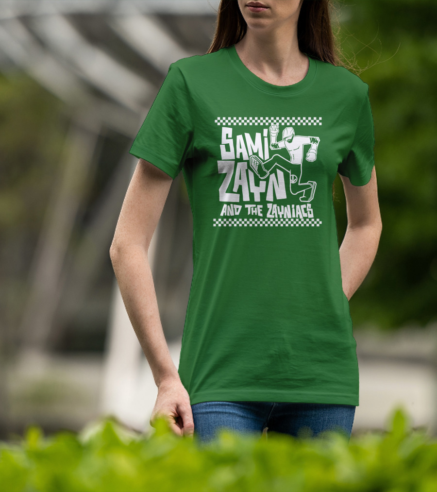 Sami Zayn And The Zayniacs Checkerboard Jumping Person T-Shirt