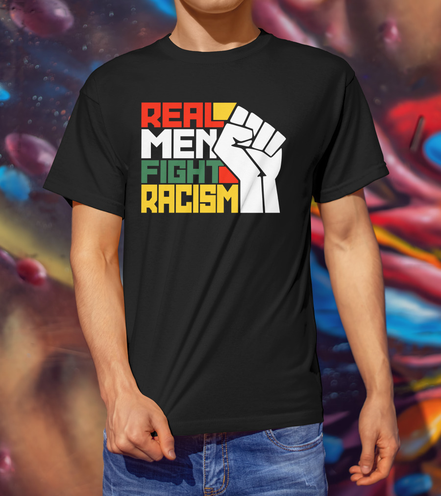 Real Men Fight Racism Silas Young Fist T-Shirt