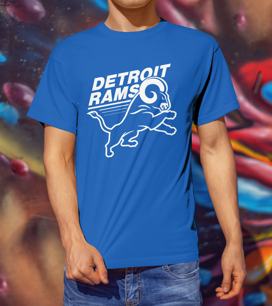 Detroit Rams Pro Sports Zone Charging Blue Ram T-Shirt