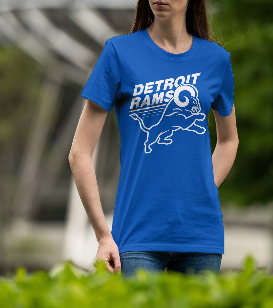 Detroit Rams Pro Sports Zone Charging Blue Ram T-Shirt
