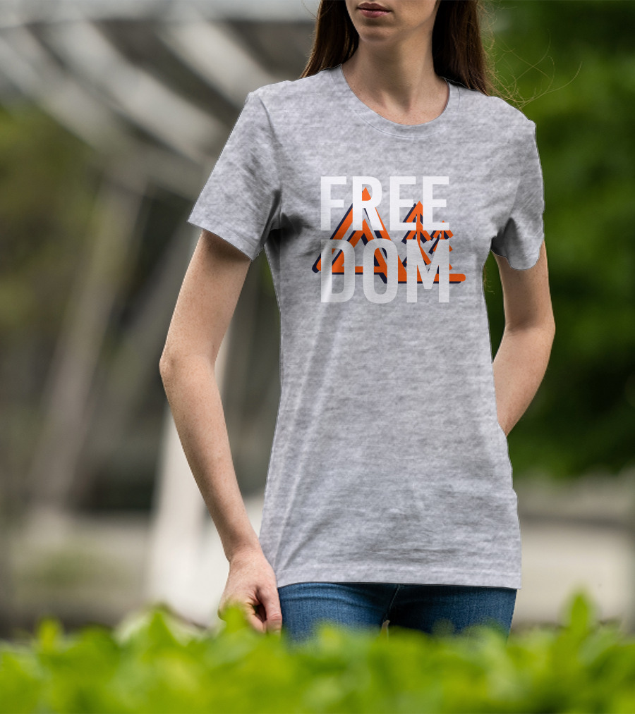 Jim Sterling Free Dom Geometric Triangles Orange Black 3D Effect T-Shirt