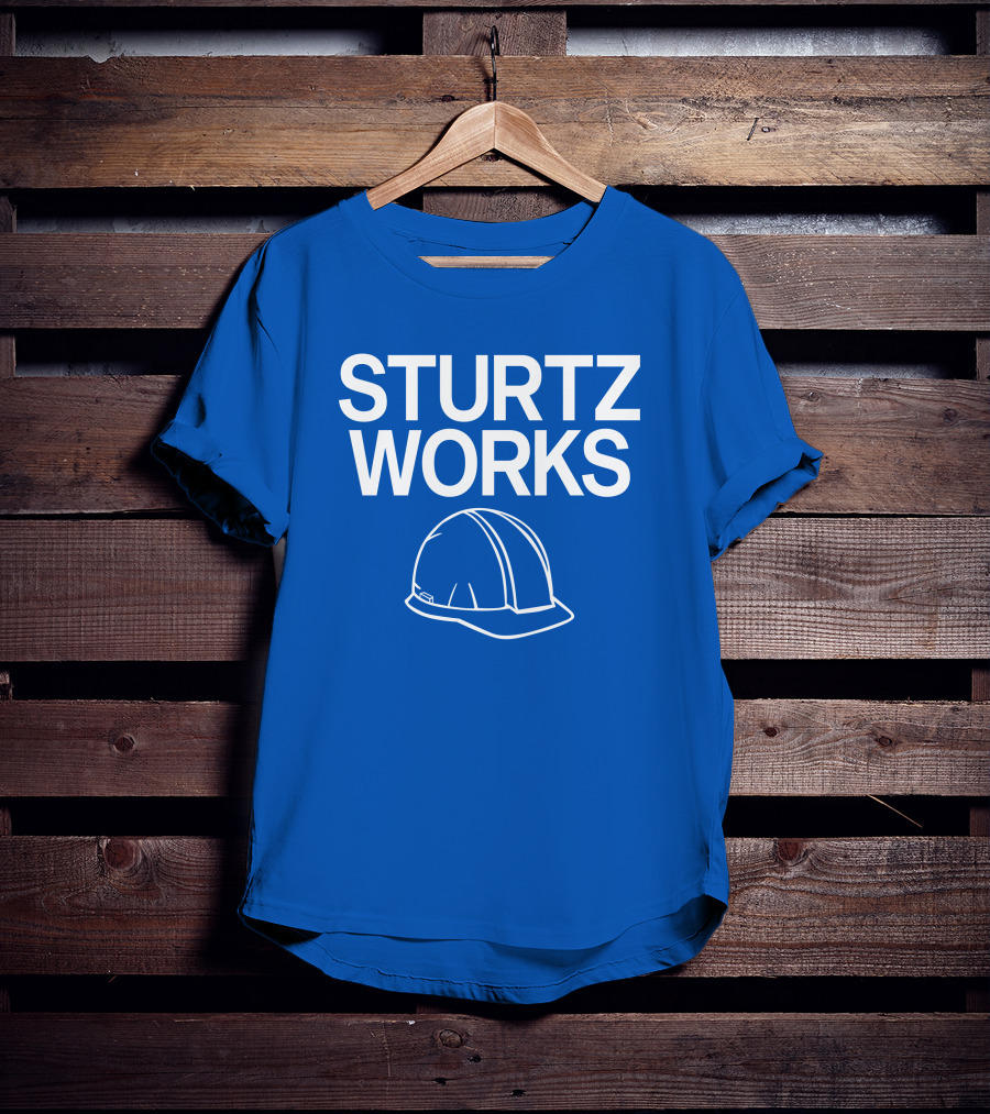 STURTZ WORKS Construction Hard Hat Raygunsite Store T-Shirt