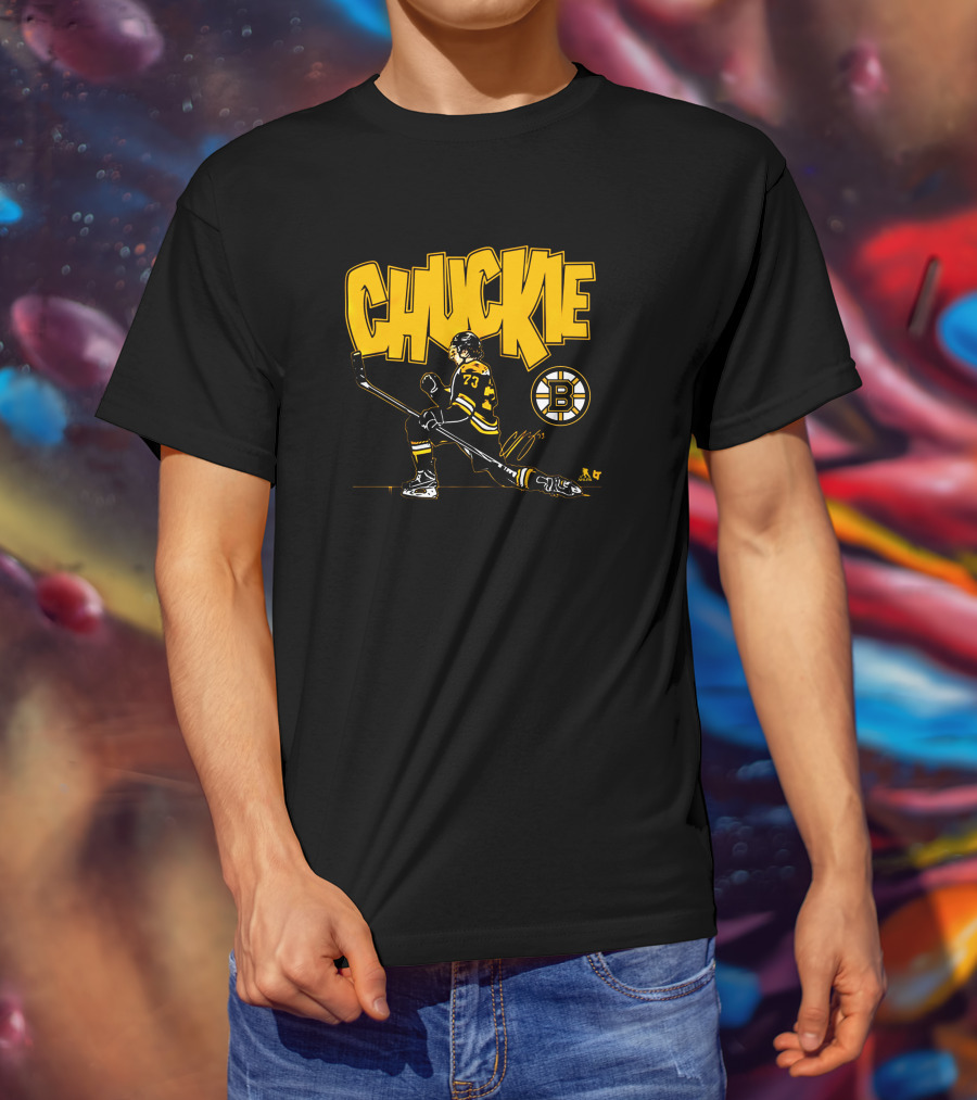 Chuckie Charlie McAvoy Boston Hockey 73 Bruins T-Shirt