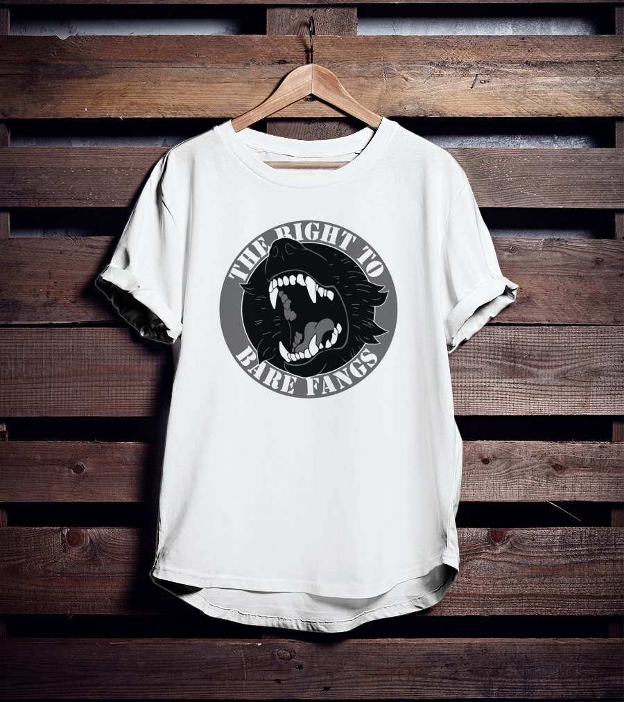 The Right To Bare Fangs Wingedwolf94 Circular Wolf T-Shirt