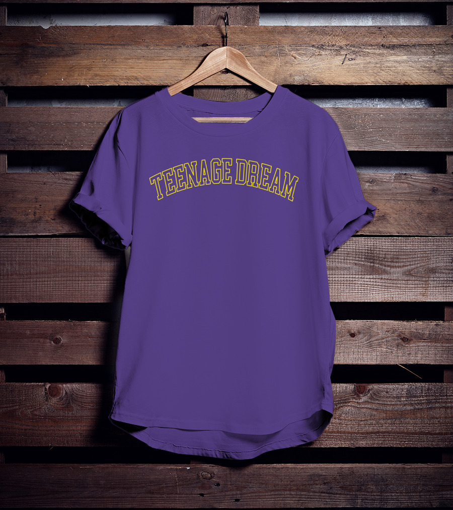 Olivia Rodrigo Teenage Dream Merch Purple Text T-Shirt