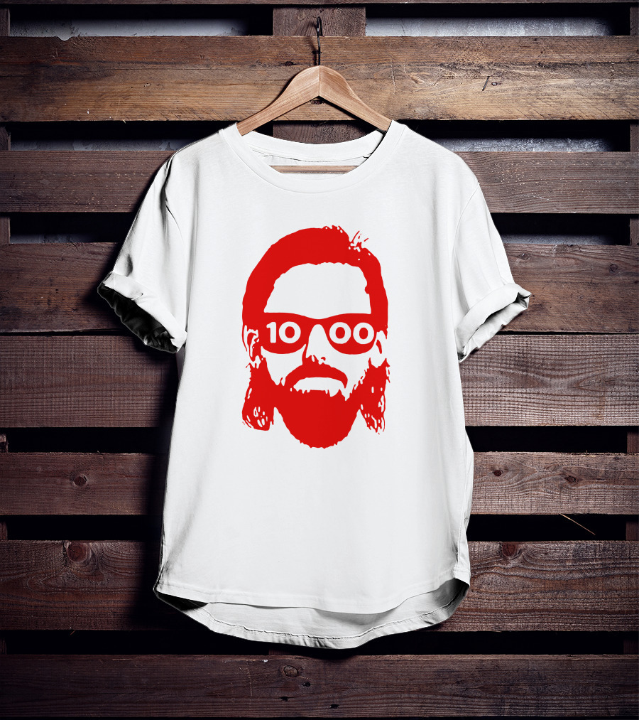 Detroit Red Wings Marc Staal 1000th Game Beard T-Shirt