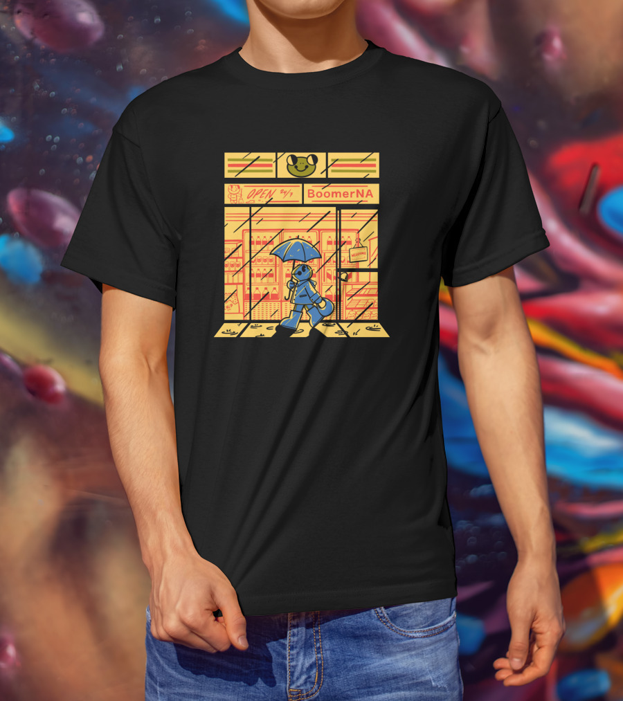 BoomerNA Convenient 24/7 Store Umbrella Walker T-Shirt