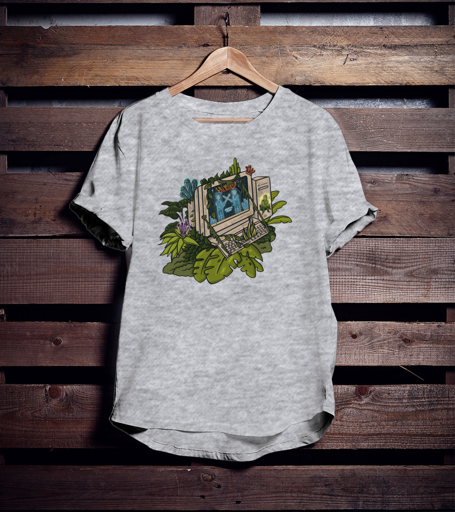 Eazybaked Beats Merch Intertwined Simulated Jungle Computer T-Shirt
