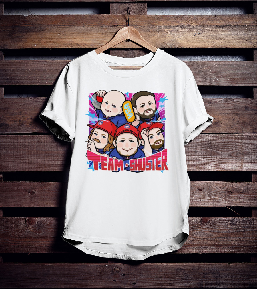 Lawlor's Custom Sportswear Team Shuster USA Cartoon Characters T-Shirt