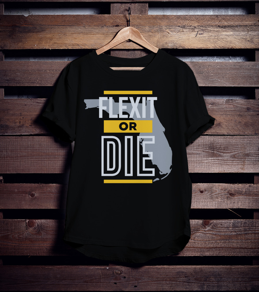 Flexit Or Die Florida Map Libertylockpod T-Shirt