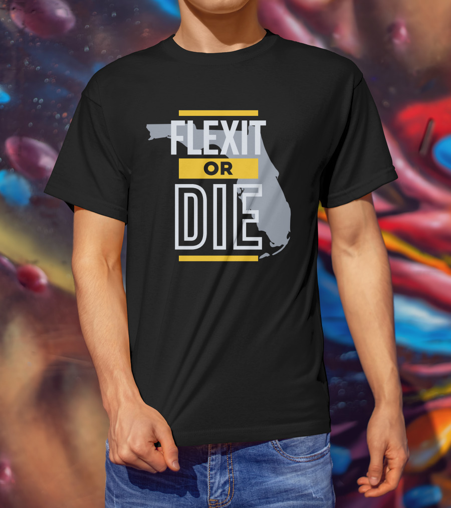 Flexit Or Die Florida Map Libertylockpod T-Shirt