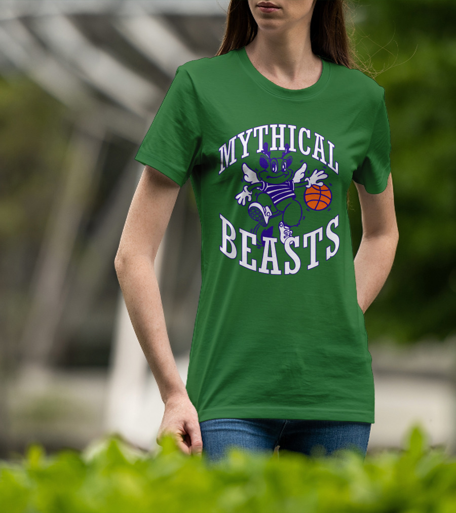 Mythical Beasts 90's B Ball Wings And Hoops T-Shirt