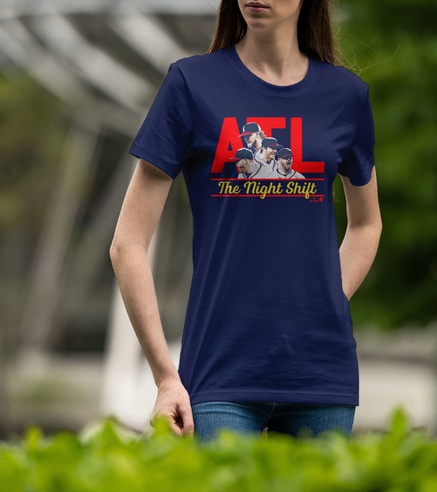 Breakingt Merch Atlanta The Night Shift Mlbpa Licensed ATL Players T-Shirt