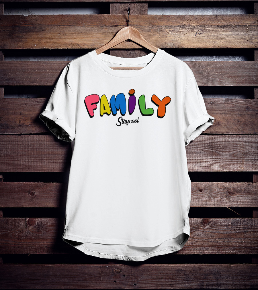 Staycoolnft Family Staycool Colorful Letters T-Shirt