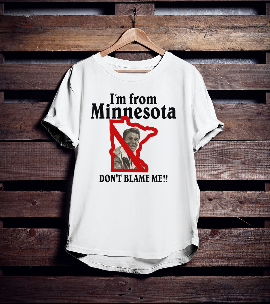 5Starvintage I'm From Minnesota Don't Blame Me Map Outline T-Shirt