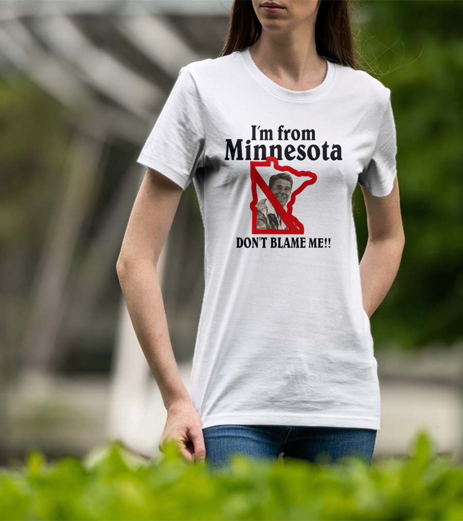 5Starvintage I'm From Minnesota Don't Blame Me Map Outline T-Shirt