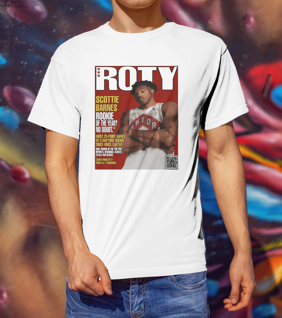 Scottie Barnes ROTY Most 20-Point Games By Raptors Rookie Since Vince Carter T-Shirt