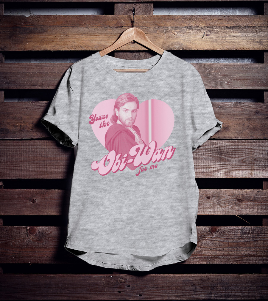 Star Wars Valentine's Day You're The Obi-Wan For Me Pink Heart T-Shirt