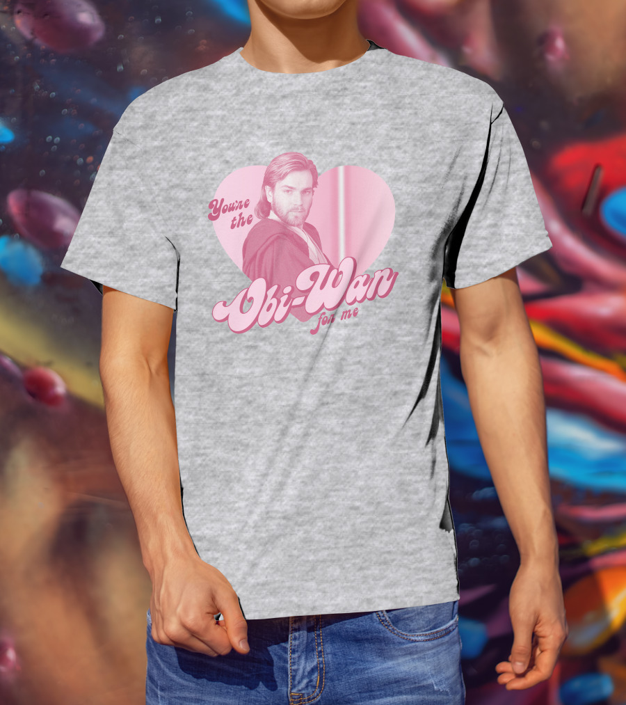 Star Wars Valentine's Day You're The Obi-Wan For Me Pink Heart T-Shirt