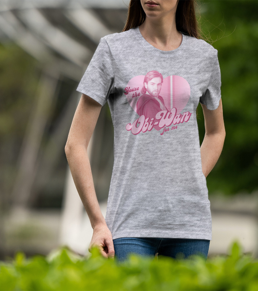 Star Wars Valentine's Day You're The Obi-Wan For Me Pink Heart T-Shirt