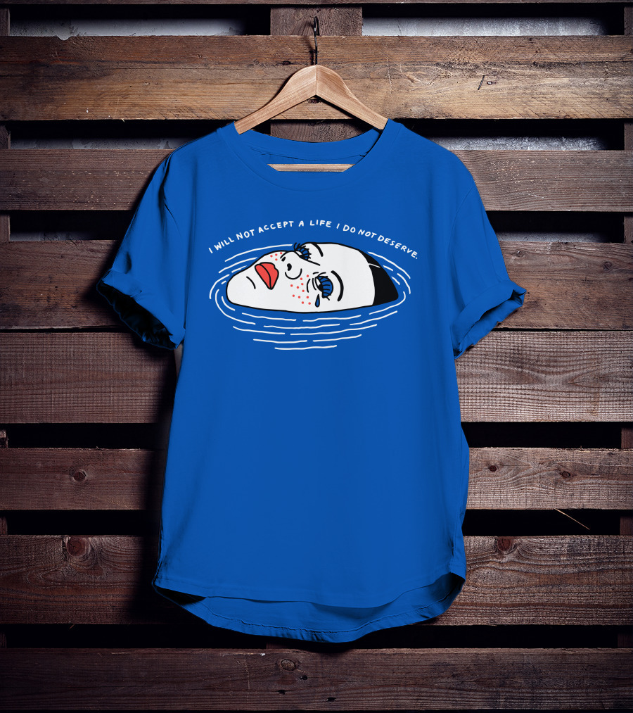 Mia Goth I Will Not Accept A Life I Do Not Deserve Floating Face T-Shirt