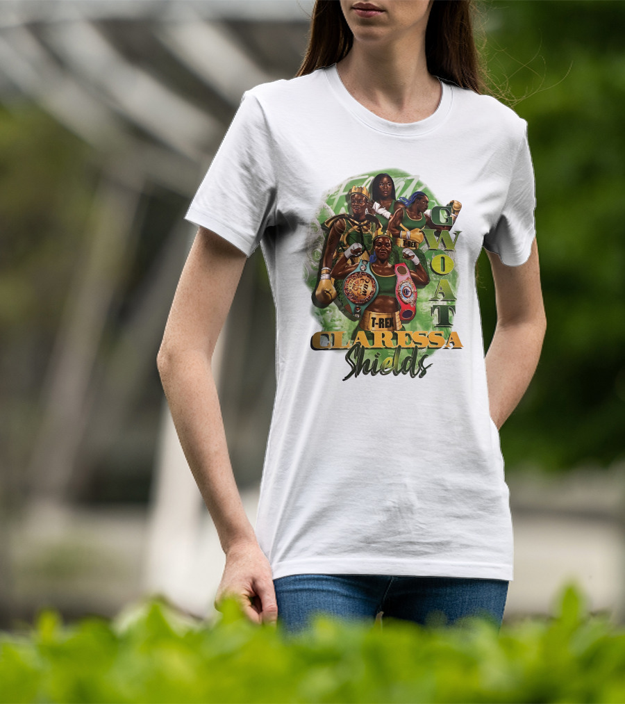 Claressa Shields GWOAT T-Rex Boxing Champion T-Shirt