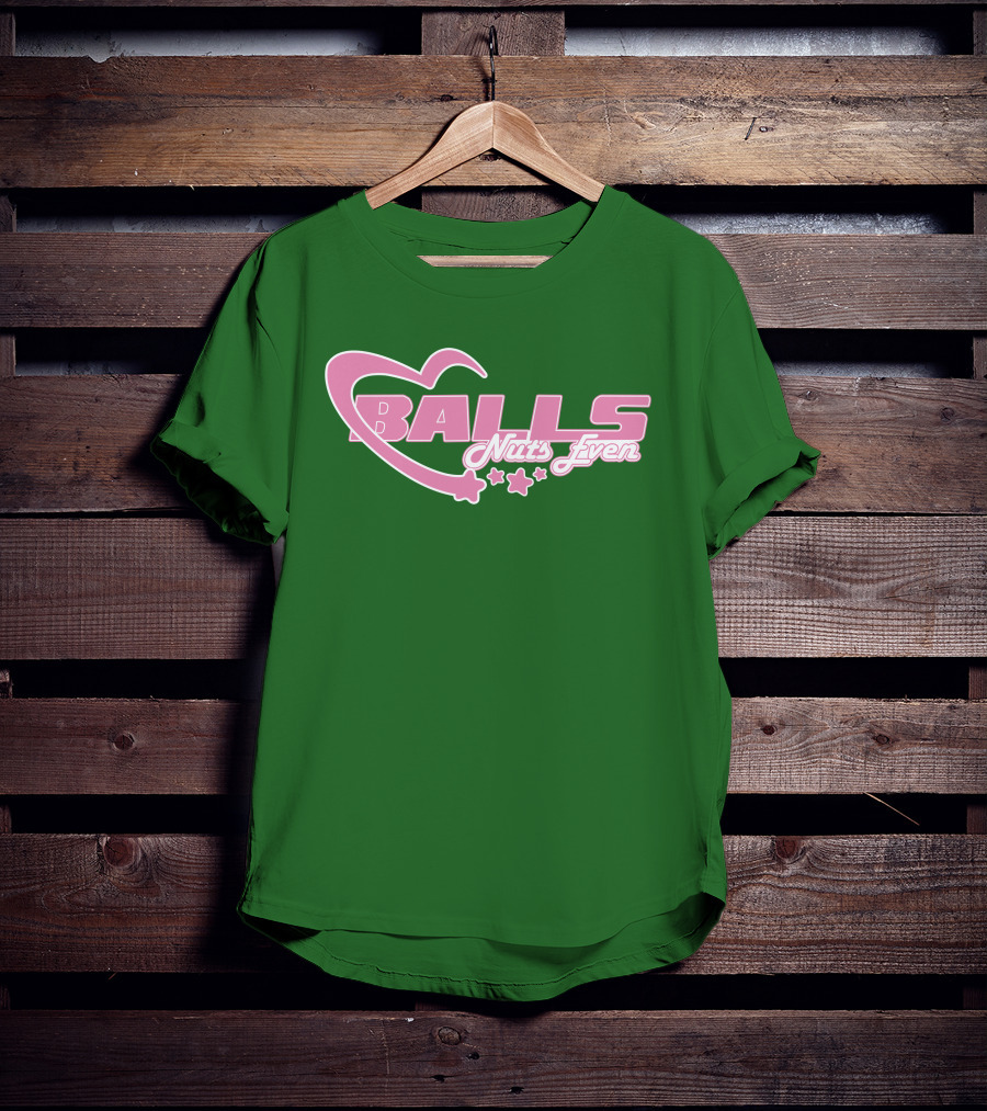 Balls Nuts Even Lucca International Pink Stars T-Shirt