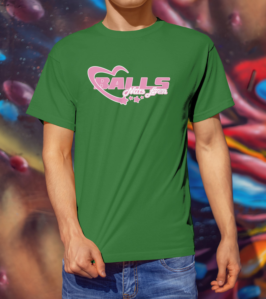 Balls Nuts Even Lucca International Pink Stars T-Shirt