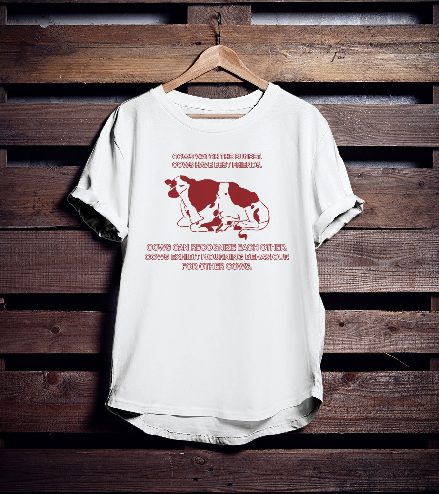 Cows Watch The Sunset Cows Have Best Friends Recognize Mourning Behaviour T-Shirt