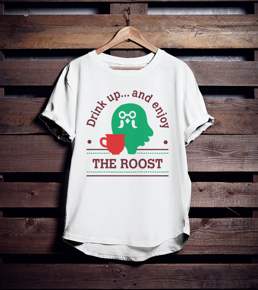 Drink Up And Enjoy The Roost Acpocketnews Owl With Coffee Cup T-Shirt