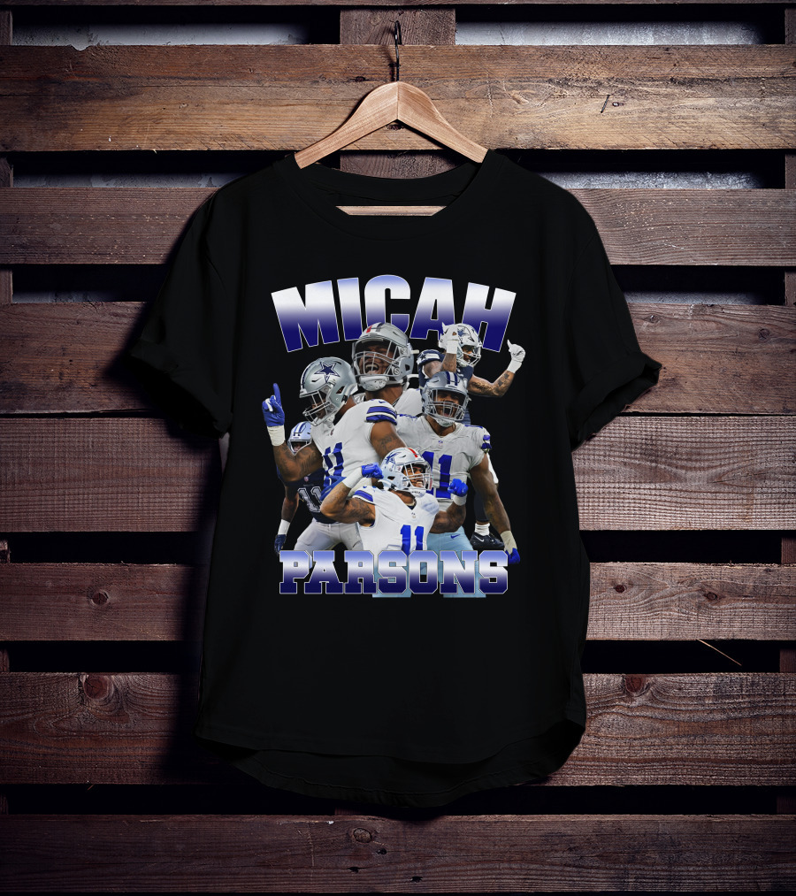 Micah Parsons Dallas Cowboys Football Athlete Montage T-Shirt