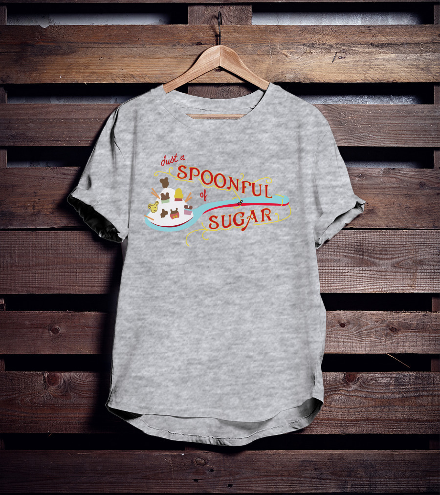Just A Spoonful Of Sugar Disney Mary Poppins Style Icons T-Shirt