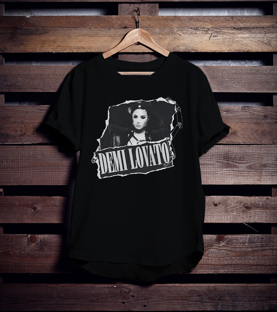 Demi Lovato Ripped Aesthetic With Safety Pins T-Shirt
