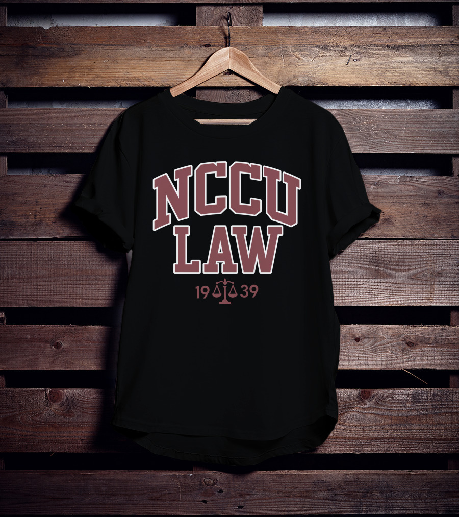 Hbcuthrowbacks NCCU Law 19 39 Scales Of Justice Retro T-Shirt