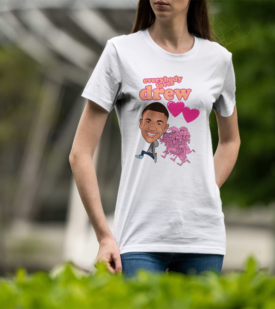 Tdashrich Tequan Richmond Everybody Loves Drew Hearts Cartoon Characters T-Shirt