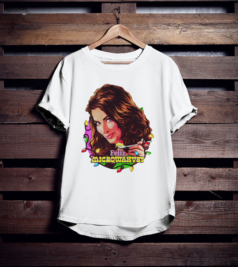 Nordacious Feliz Microwahvey Christmas Lights T-Shirt