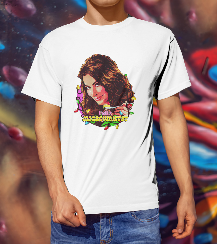 Nordacious Feliz Microwahvey Christmas Lights T-Shirt