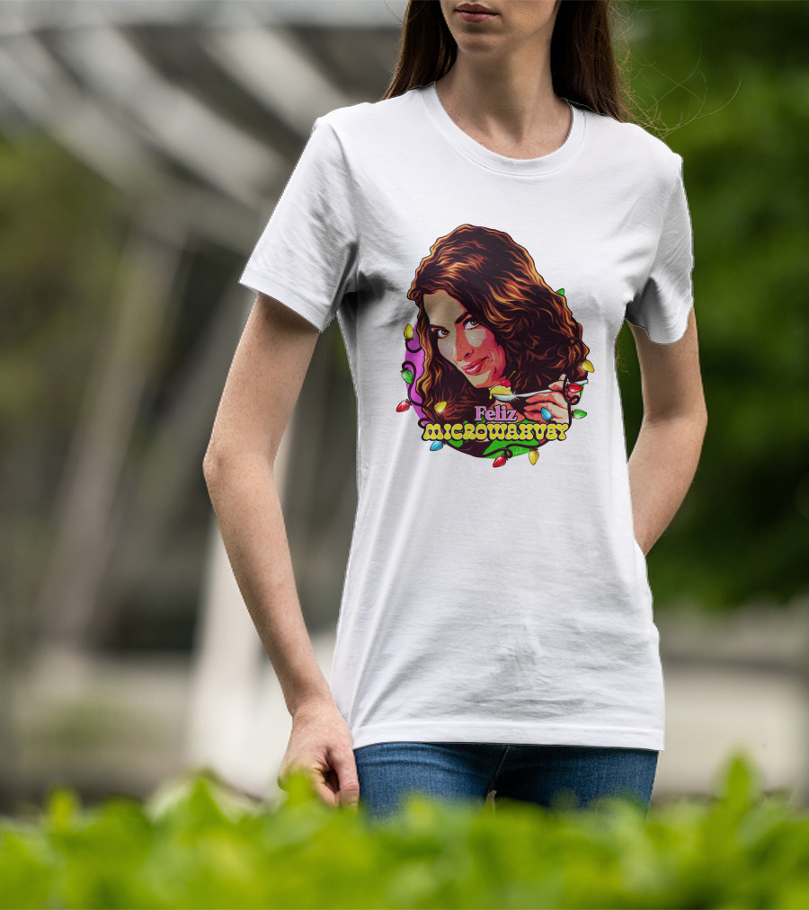 Nordacious Feliz Microwahvey Christmas Lights T-Shirt