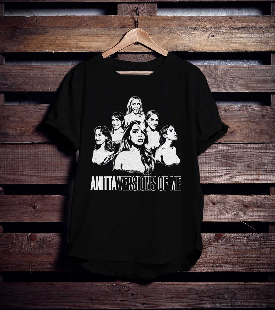 Anitta Versions Of Me Monochrome Fan Account T-Shirt