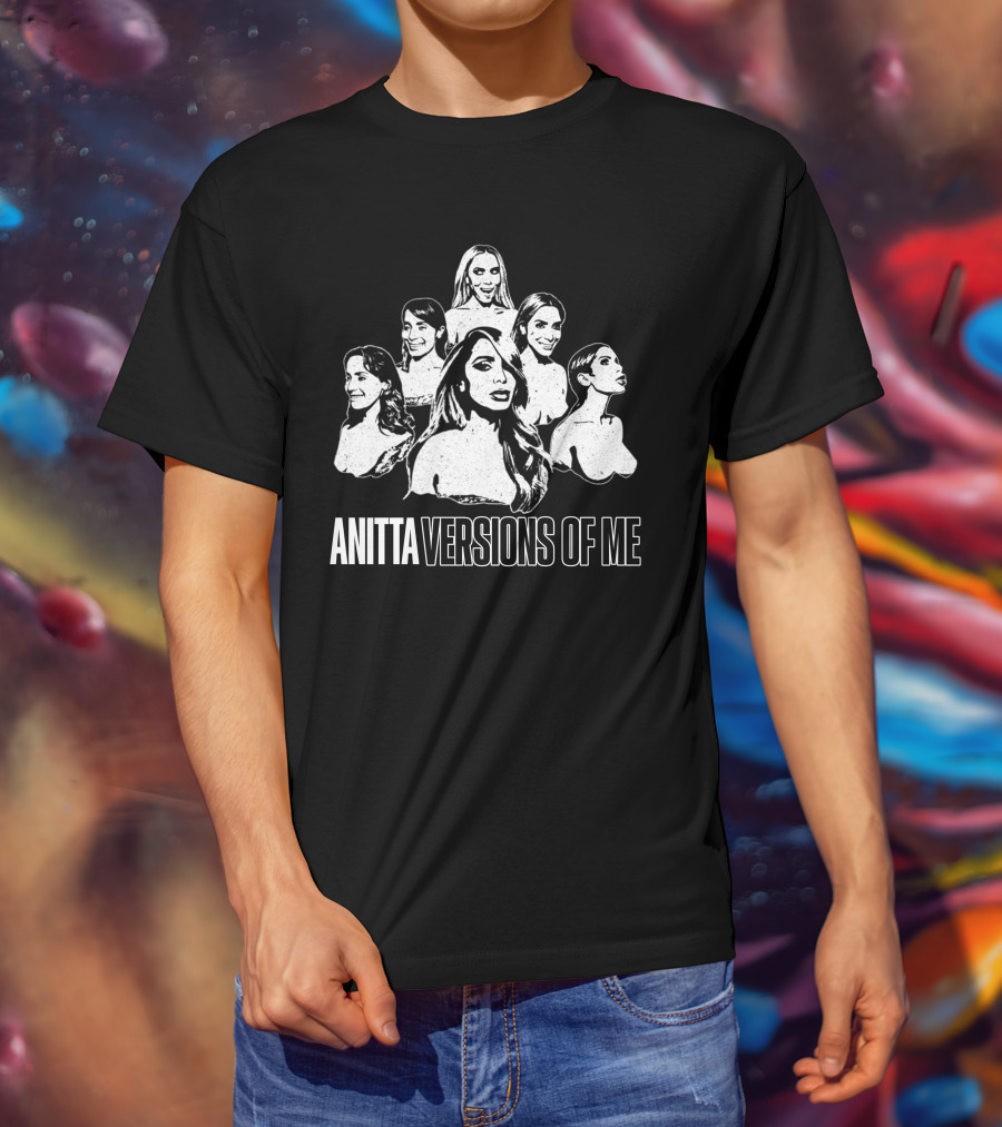 Anitta Versions Of Me Monochrome Fan Account T-Shirt