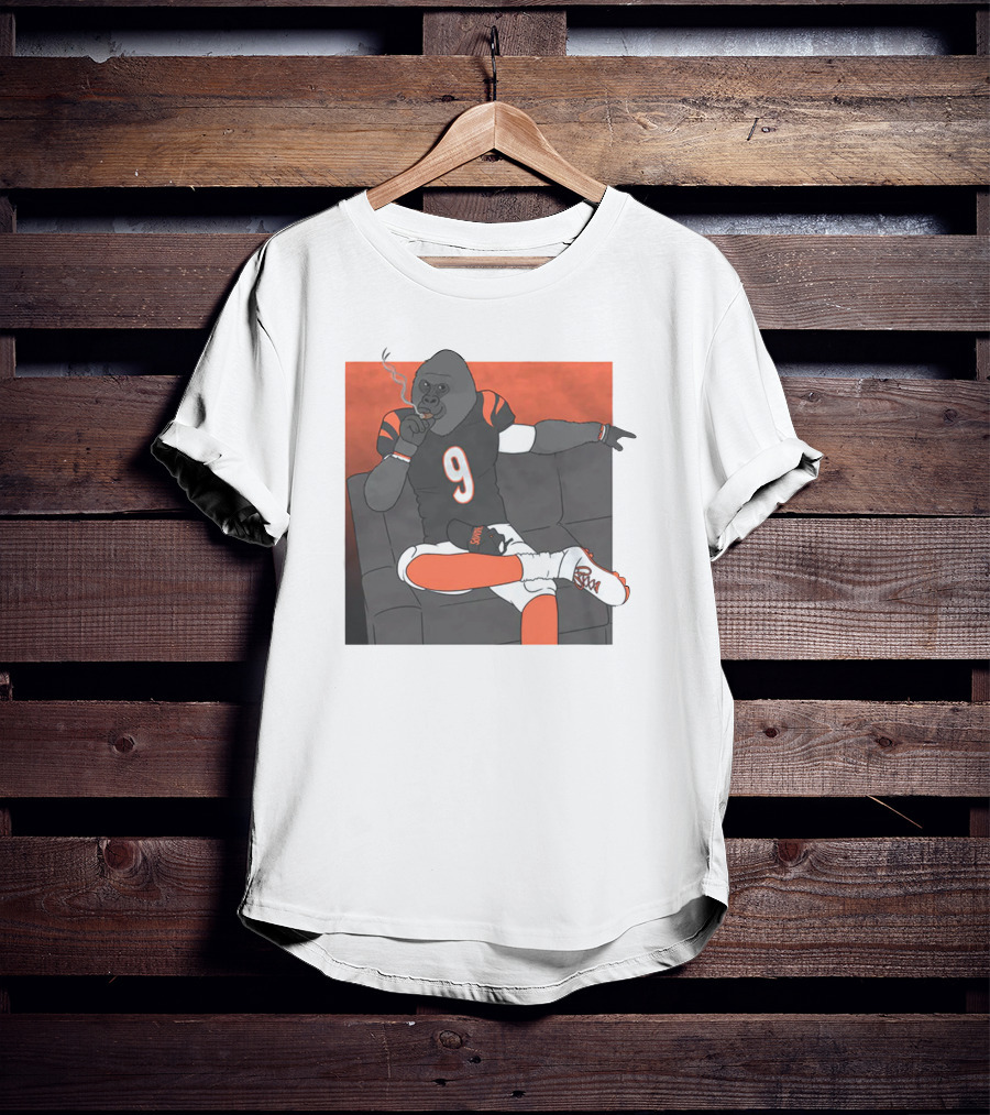 Hank Lockwood Harambe Cincinnati Football Smoker NFL Fan T-Shirt