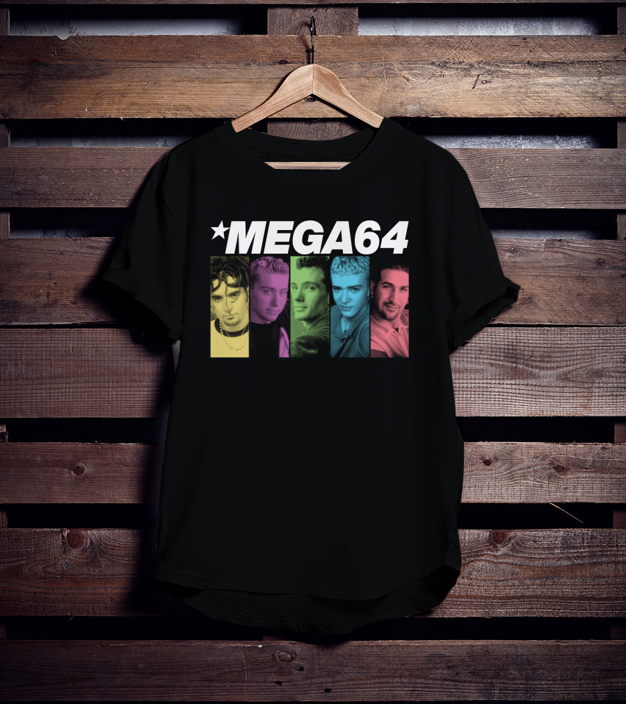 Mega64 Boy Band Colorful Pop Culture Portraits T-Shirt