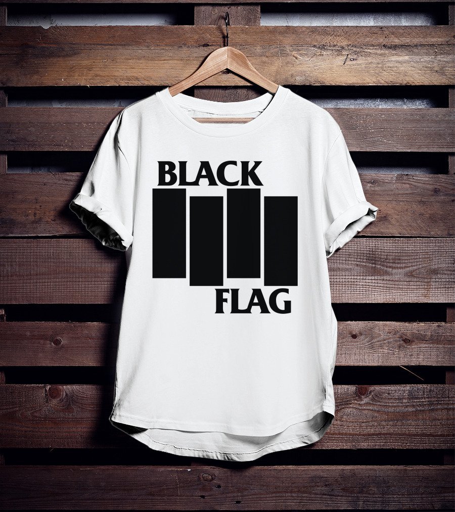 Black Flag Band Iconic Bar T-Shirt
