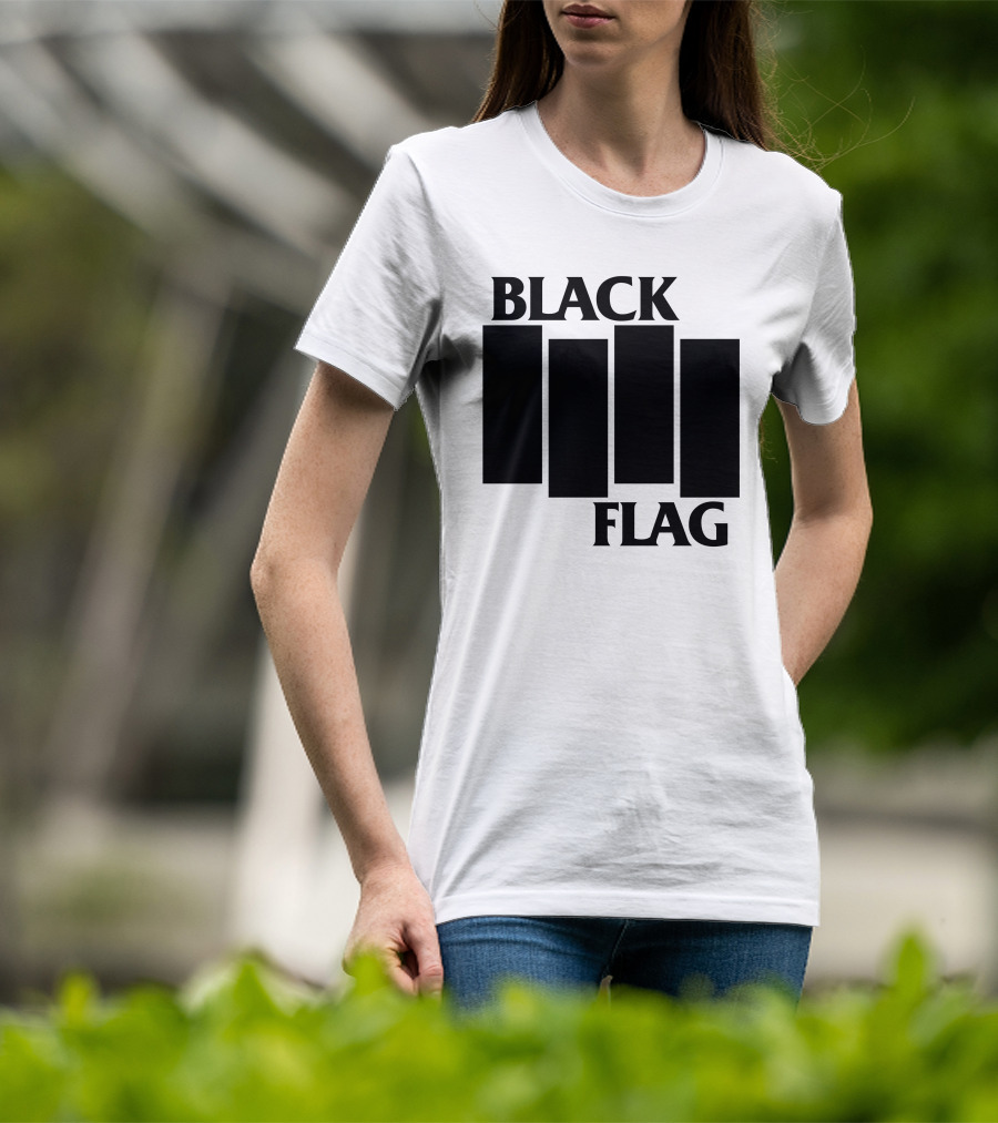 Black Flag Band Iconic Bar T-Shirt