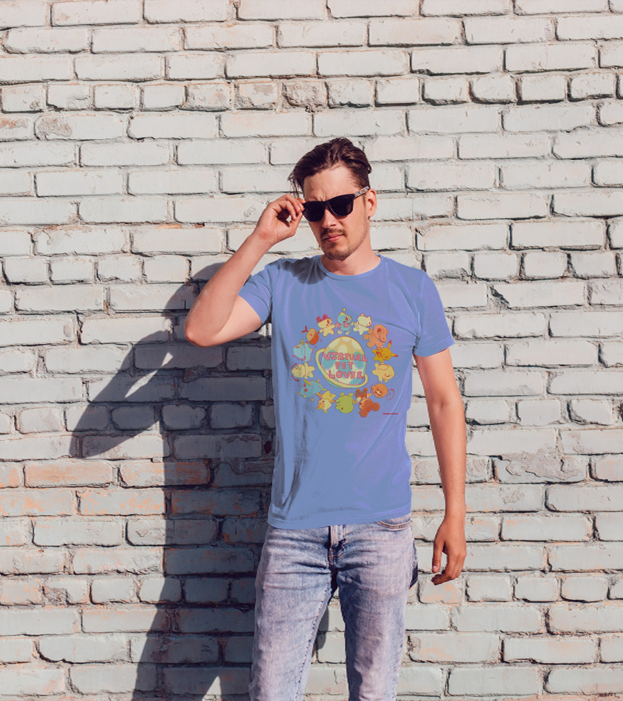 Virtual Pet Lover Colorful Cute Characters Circle T-Shirt