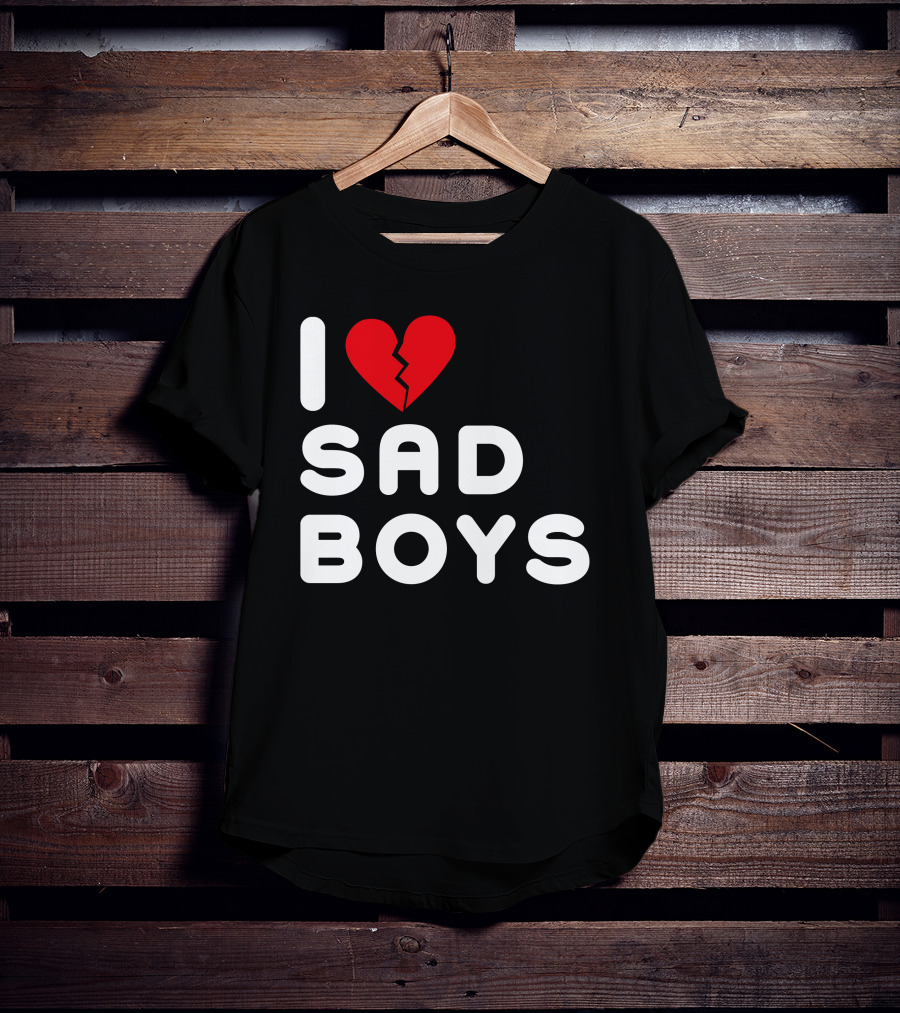 I Love Sad Boys Broken Heart T-Shirt