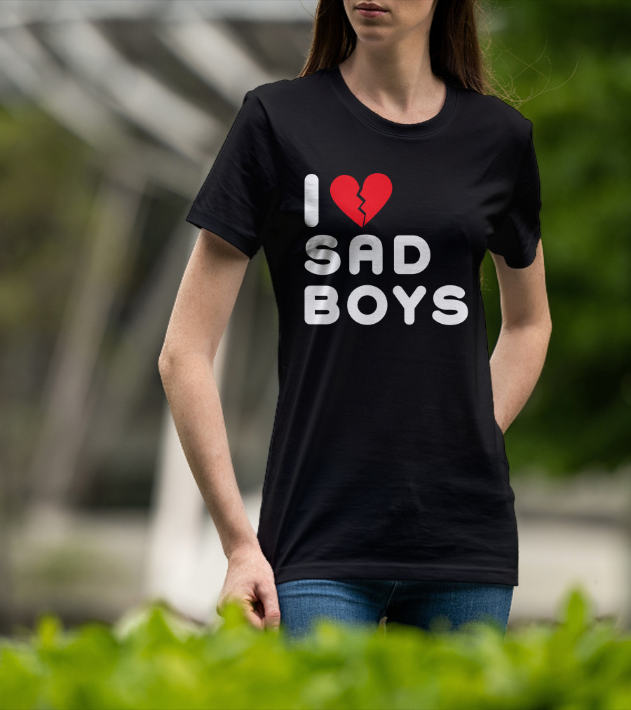 I Love Sad Boys Broken Heart T-Shirt