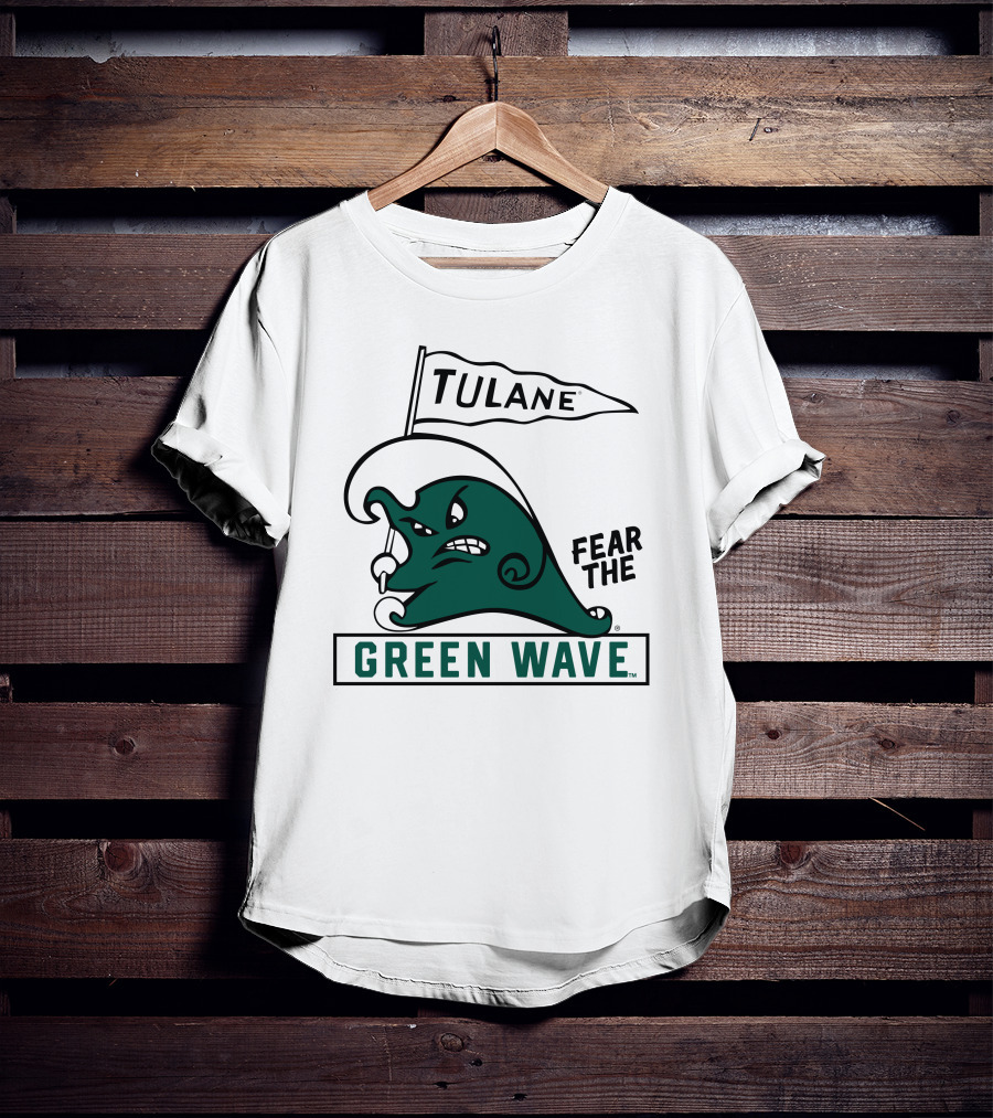 Tulane Green Wave Fear The Green Wave Retro T-Shirt